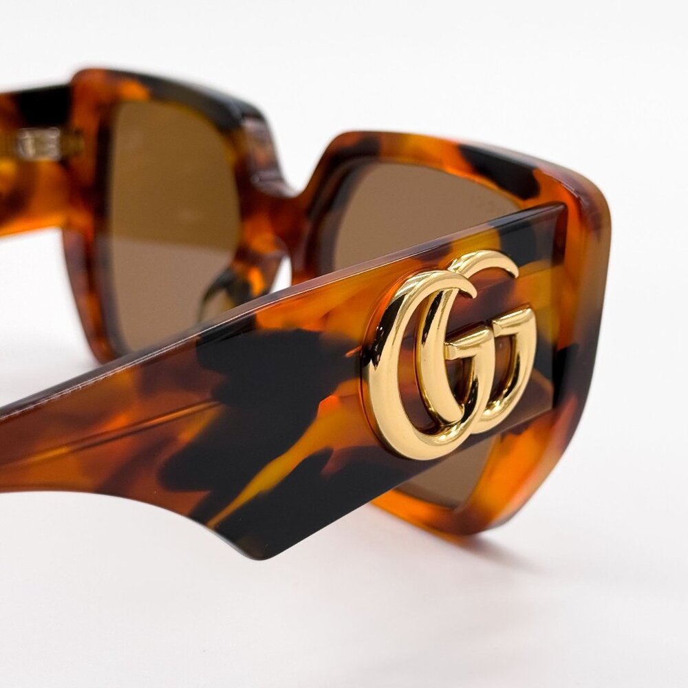 NEW GUCCI GG0956S 007 HAVANA WOMEN SUNGLASSES GUCCI - Picture 8 of 11